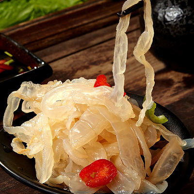 連云港即食海蜇絲200g包郵 海蜇皮即食涼拌菜袋裝特級蟄絲海蜇頭